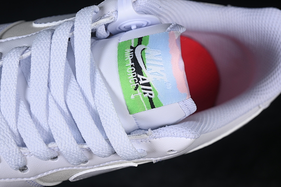 Nike [IQ1133-111]-[AIR FORCE 1 07 LOW WHITE/BEIGE/RED/GREEN]-[WOMAN:36-39]-[MAN:40-45] - Image 9