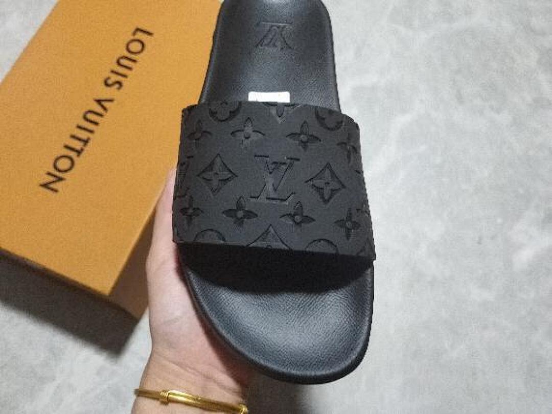 Louis Vuitton [L*V WATERFRONT SLIPPERS BLACK/BLACK/BLACK]-[WOMAN:35-39]-[MAN:40-45] - Image 6