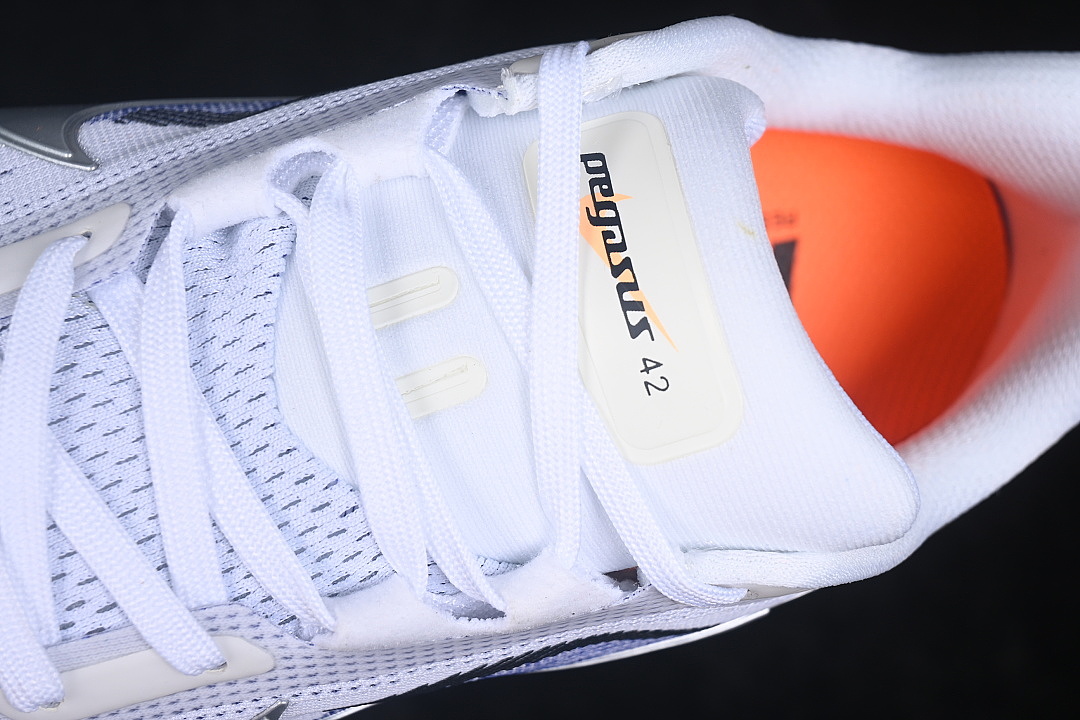 Nike [IB1873-102]-[AIR ZOOM PEGASUS 42 WHITE/TOTAL ORANGE/METALLIC SILVER]-[WOMAN:39]-[MAN:40-45] - Image 9
