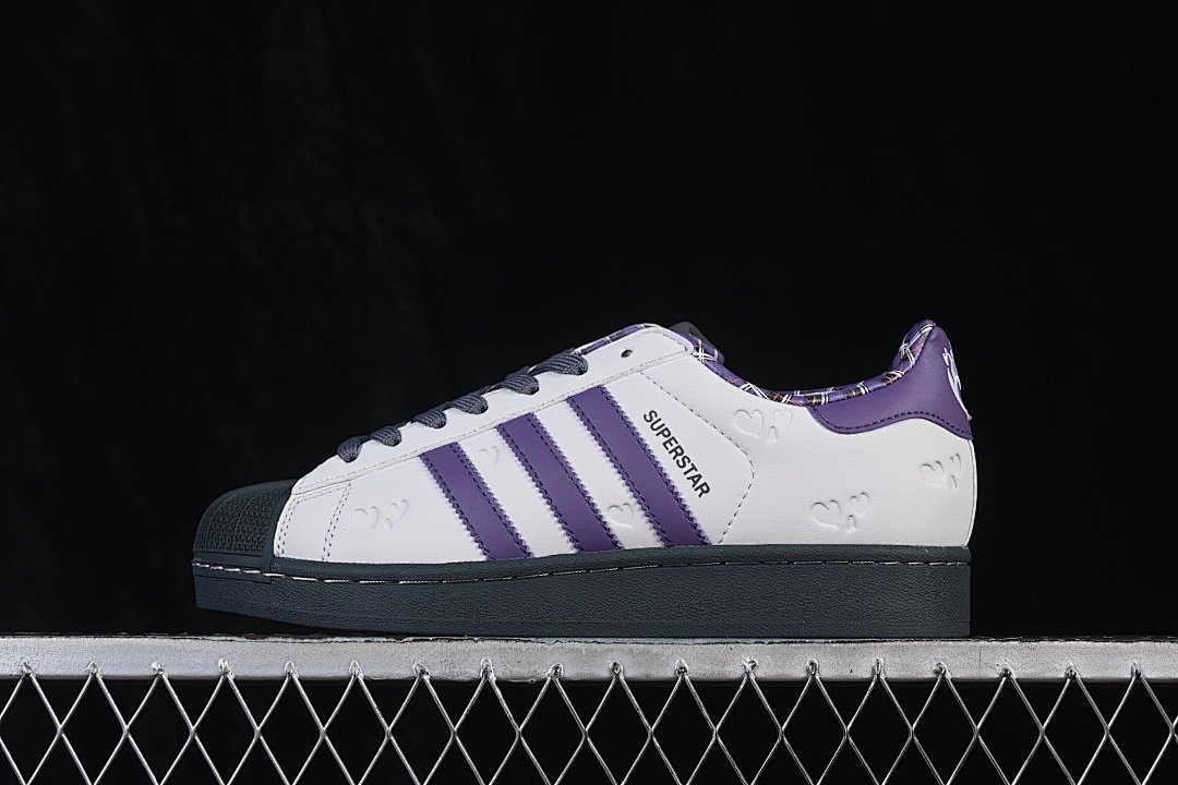 Purple [KH8023]-[ORIGINALS SUPERSTAR CASUAL SNEAKERS WHITE/PURPLE/BLACK]-[WOMAN:35-39]-[MAN:40-45], photo 1