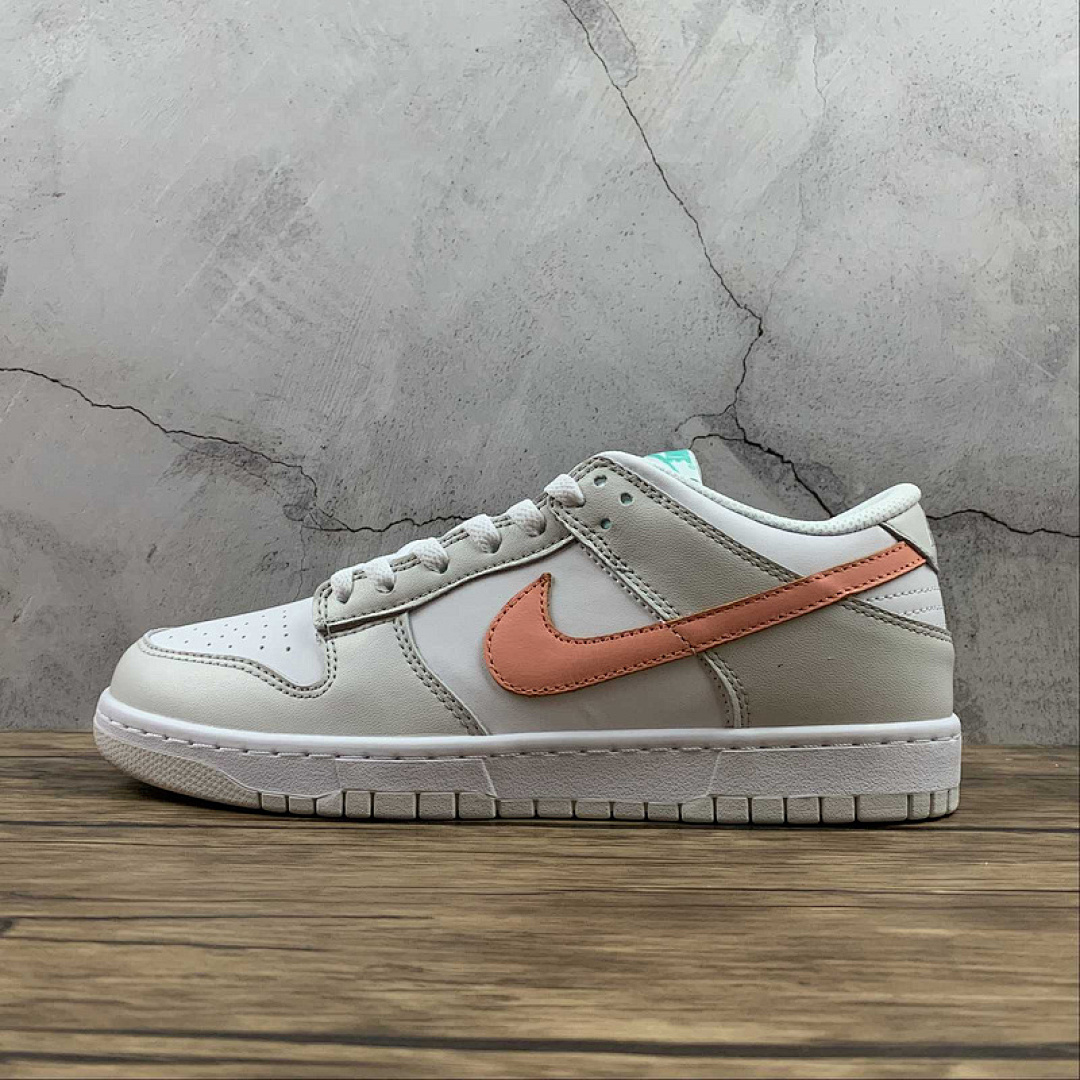 Unbranded [CW1590-101]-[SB DUNK LOW GS MISMATCH SWOOSH TROPICAL WHITE/BONE/PEACH/AQUA]-[UNISEX:35-47], photo 1