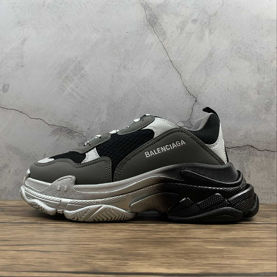 [Balenciaga TRIPLE S SNEAKER DADSHOE BLACK/BLACK/WHITE]-[WOMAN:35-39]-[MAN:40-46], photo 1