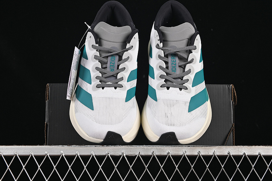 Adidas [JS4487]-[ADIZERO EVO SL WHITE/GREY/GREEN]-[WOMAN:36-39]-[MAN:40-45] - Image 13