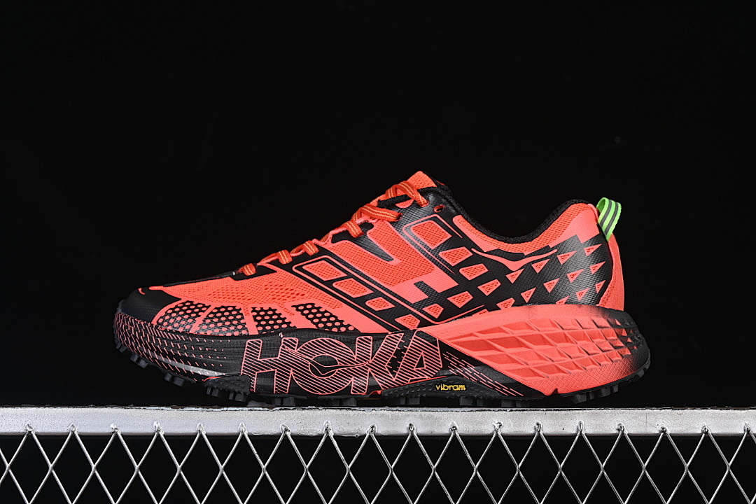 Hoka [1162710 TLCT]-[HOKA SPEEDGOAT 2 TOMATO/ELECTRIC GREEN]-[WOMAN:36-39]-[MAN:40-45] - Image 2