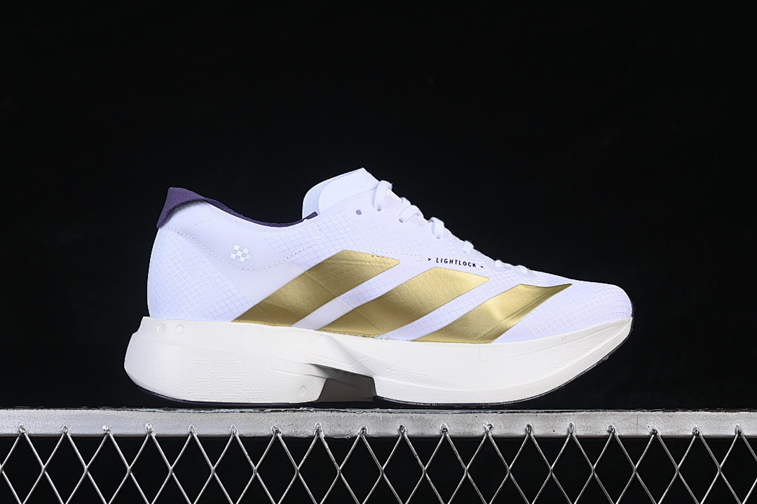Adidas [KH6359]-[ADIZERO ADIOS PRO 4 CLOUD WHITE/GOLD METALLIC/PURPLE]-[WOMAN:36-39]-[MAN:40-46] - Image 16