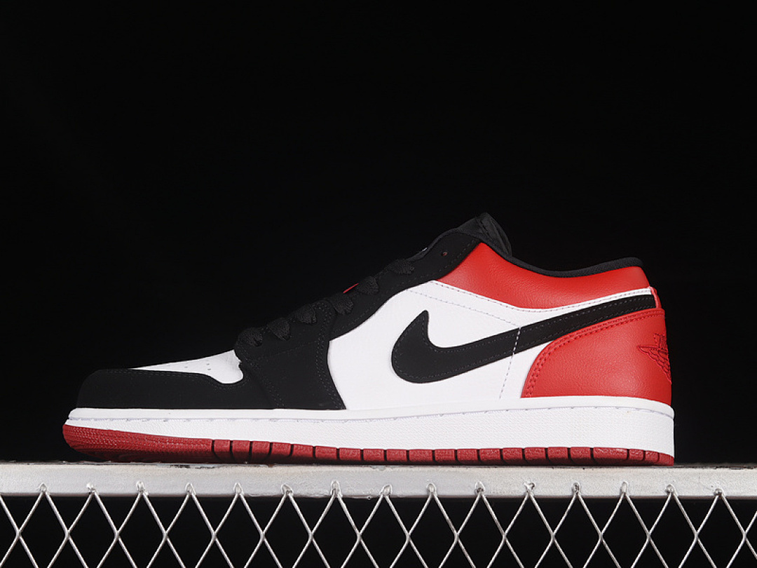 Jordan [553558-116]-[AIR JORDAN 1 LOW BLACK TOE WHITE/BLACK-GYM RED]-[WOMAN:35.5-39]-[MAN:40-46], photo 1