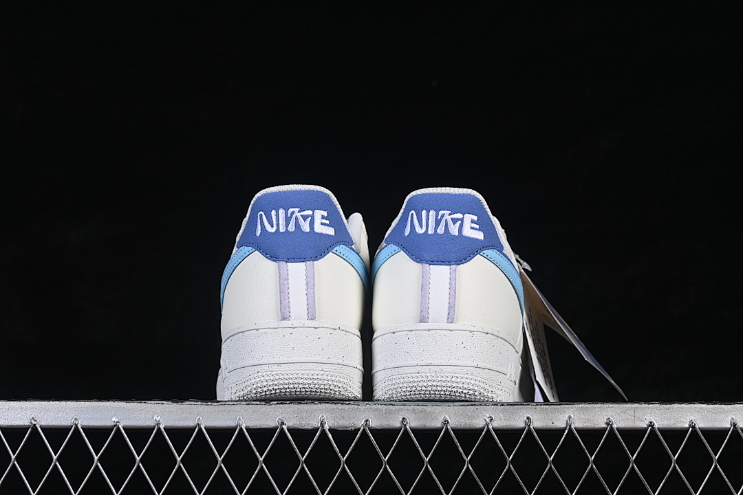 Nike [DO9786-100]-[AIR FORCE 1 LOW 07 LV8 MEDIUM BLUE/BLACK/BLUE CHILL]-[WOMAN:36-39]-[MAN:40-45] - Image 14