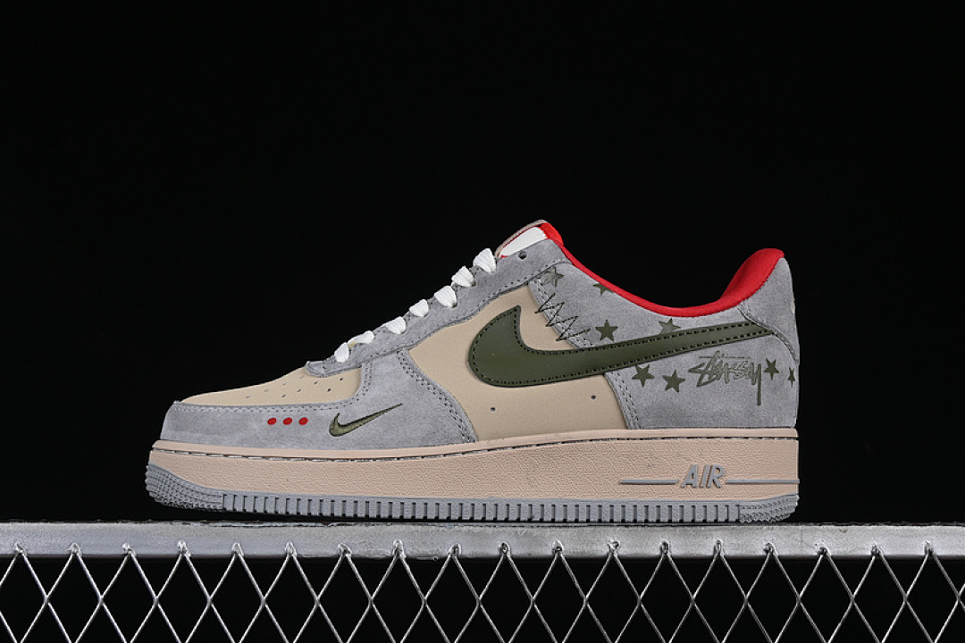 Nike Nike AIR FORCE 1 07 LOW GREY/BROWN/WHITE/RED · KK1988-034, photo 1