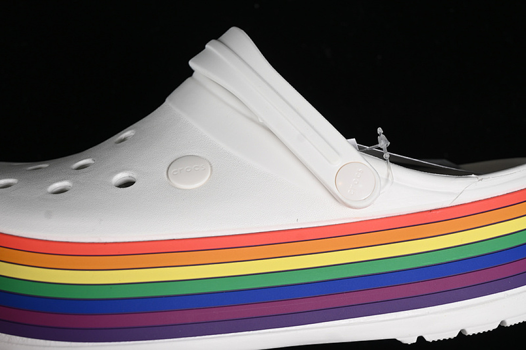 Crocs [CROCS CROCBAND PLATFORM RAINBOW WHITE/RAINBOW COLOR]-[WOMAN:34-42] - Image 6