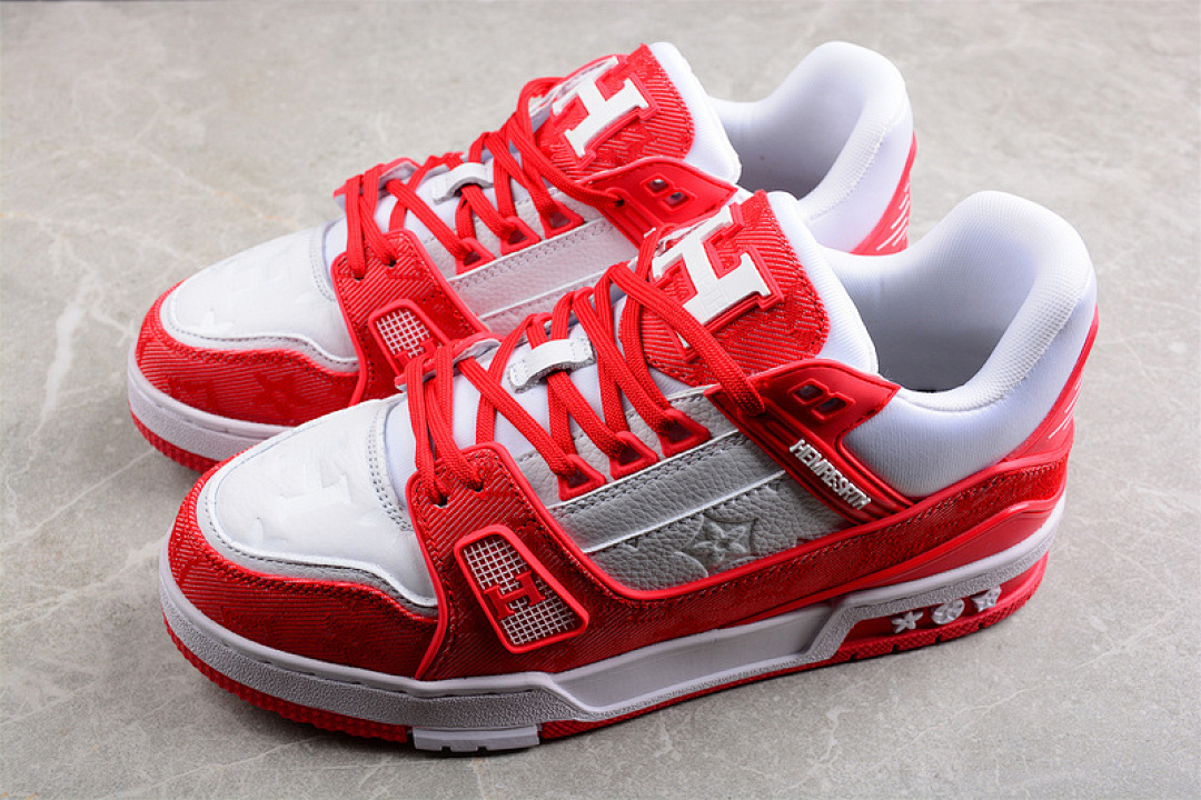Louis Vuitton [L*V 2022 TRAINER SNEAKERS RED/WHITE/RED]-[WOMAN:36-39]-[MAN:40-46] - Image 8