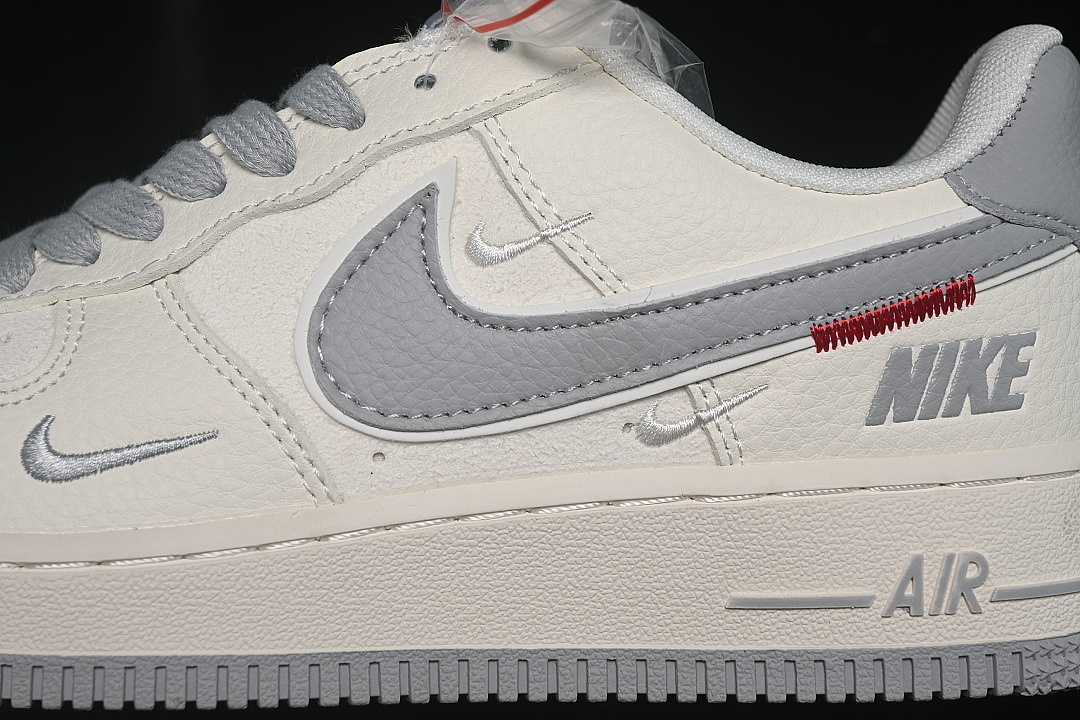 Nike [DN9688-102]-[AIR FORCE 1 07 LOW CASUAL SNEAKERS WHITE/GREY/WHITE]-[WOMAN:36-39]-[MAN:40-45] - Image 7