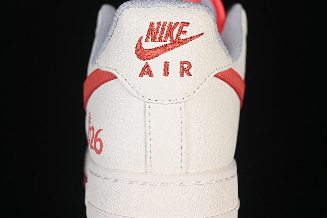 Nike [QW5288-120]-[AIR FORCE 1 07 LOW CASUAL SNEAKERS WHITE/GREY/RED]-[WOMAN:36-39]-[MAN:40-45] - Image 7