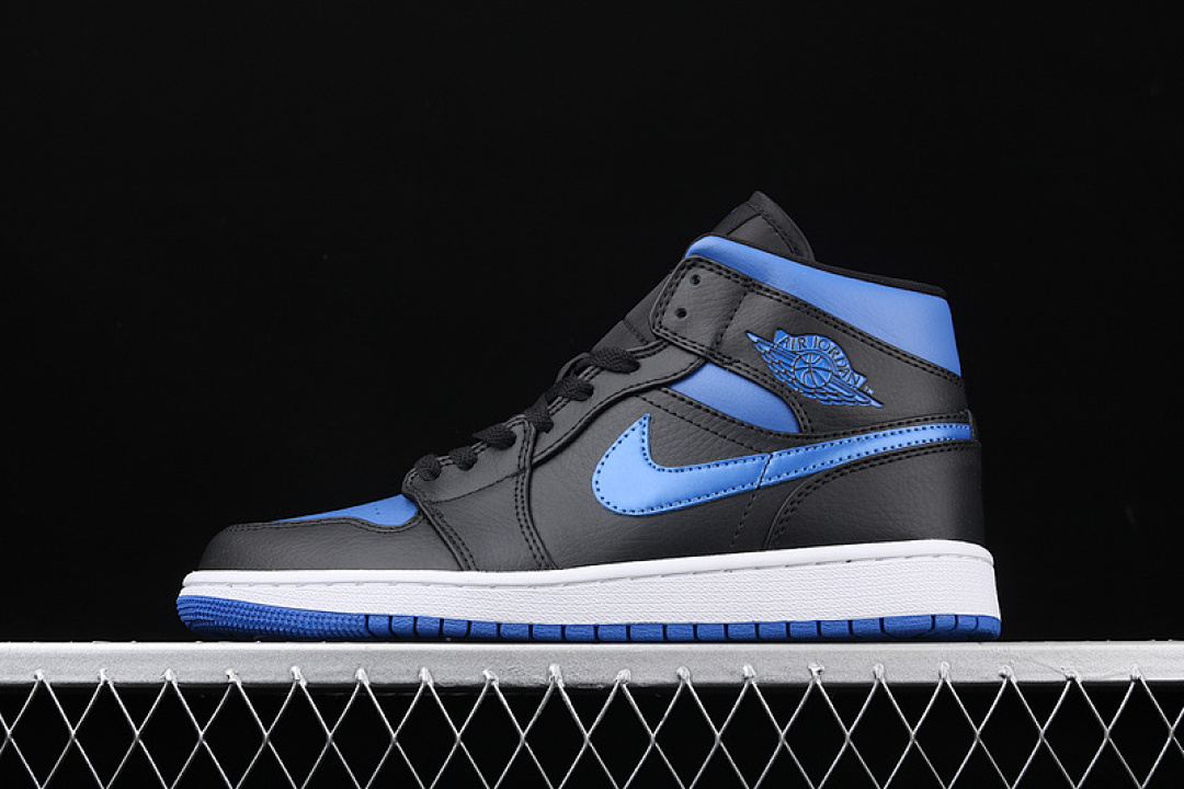 Jordan [554724-068]-[AIR JORDAN 1 MID ROYAL BLACK/BLUE]-[WOMAN:36-39]-[MAN:40-46], photo 1