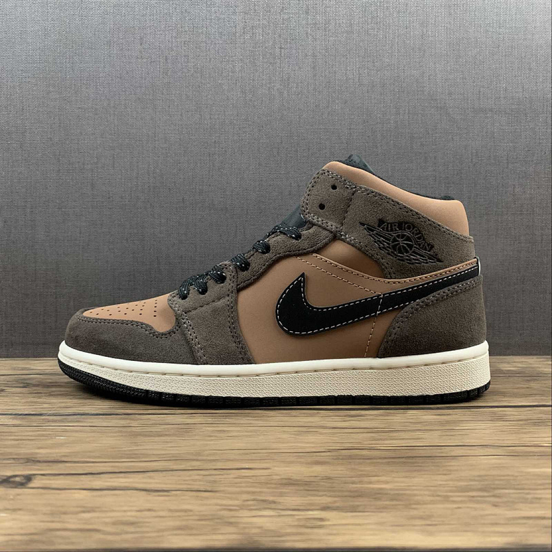 Jordan [DC7294-200]-[AIR JORDAN 1 MID SE EARTH TONE DARK CHOCOLATE/CRIMSON BLISS/ARCHAEO BROWN/BLACK], photo 1