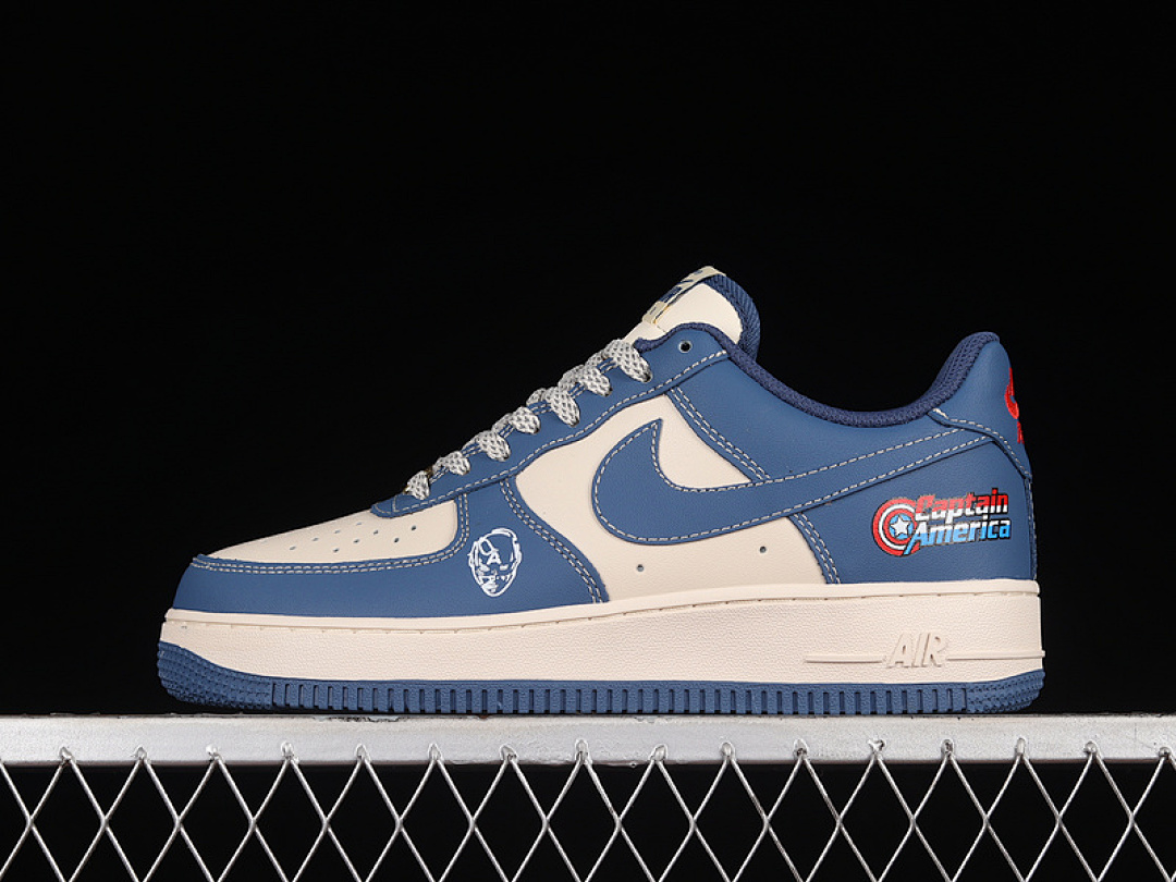 Nike [BS9055-804]-[AIR FORCE 1 LOW 07 DARK BLUE/BEIGE/RED]-[WOMAN:36-39]-[MAN:40-45], photo 1