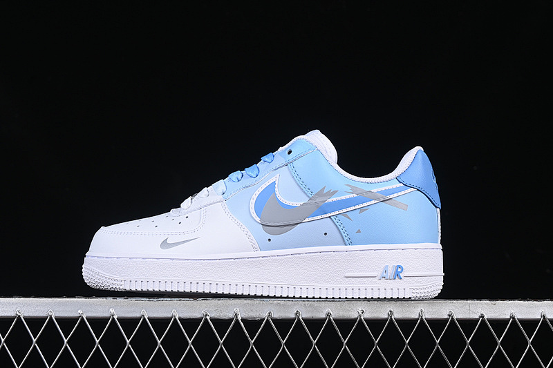 Nike Nike AIR FORCE 1 07 LOW WHITE/BLUE/GREY · CW2288-952, photo 1