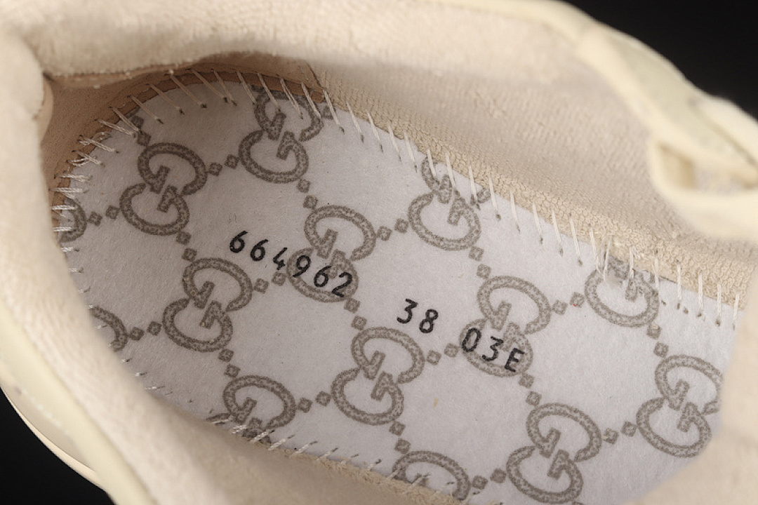 On Running [2SHC09560]-[GU*CCI RHYTON VINTAGE TRAINER SNEAKER BEIGE/BEIGE/RED-BLACK]-[UNSIEX:35-44] - Image 7