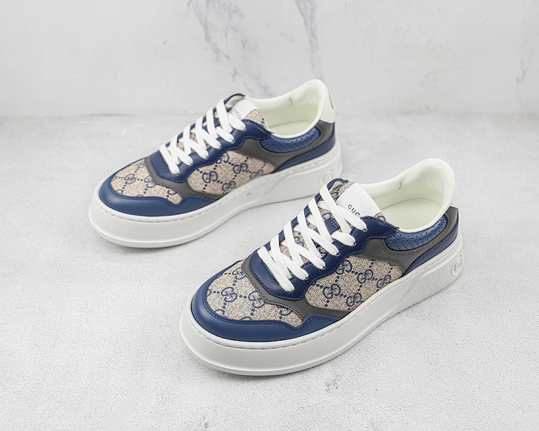 Chanel [GU*CCI SCREENER GG HIGH-TOP SNEAKER NAVY BLUE/KHAKI/WHITE]-[WOMAN:35-39]-[MAN:40-44] - Image 4