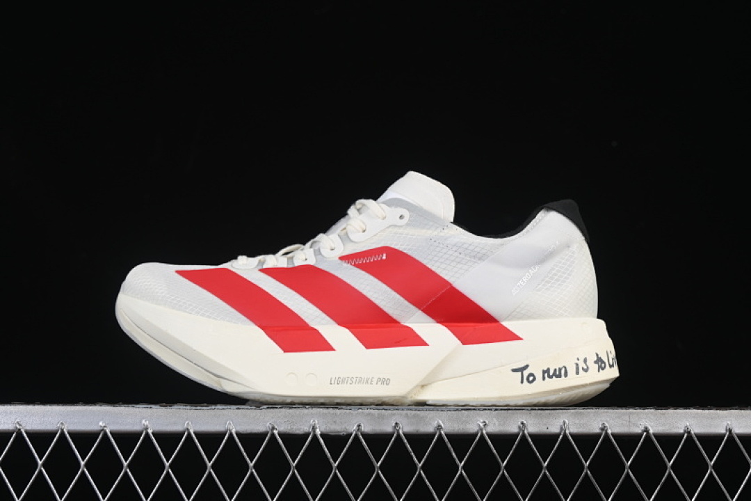 Adidas [JR6363]-[ADIZERO ADIOS PRO 4 OFF WHITE/BETTER SCARLET/CORE BLACK]-[WOMAN:36-39]-[MAN:40-46] - Image 2