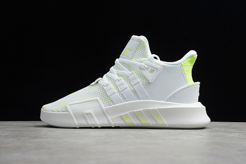 EQT BASK ADV CLOUD WHITE/CLOUD WHITE/FLUORECENT GREEN · EE5048, photo 1