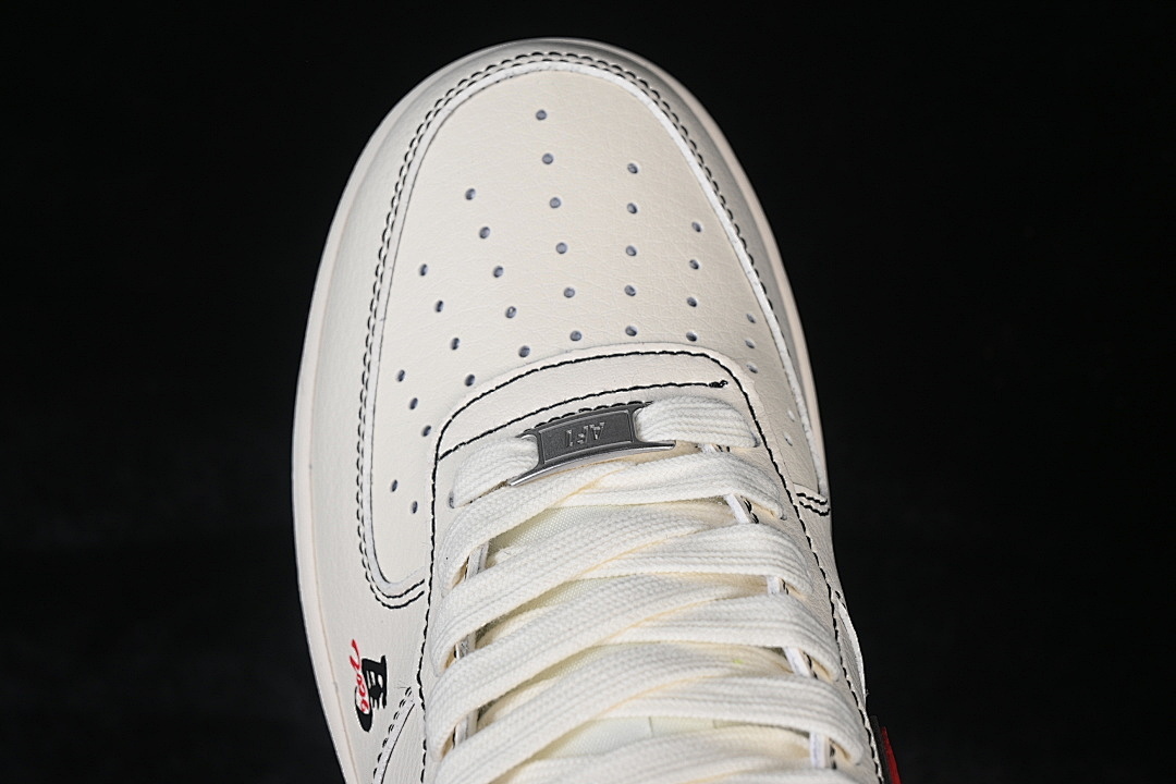 Nike [MZ9588-830]-[AIR FORCE 1 07 LOW WHITE/RED/BLACK/WHITE]-[WOMAN:36-39]-[MAN:40-45] - Image 10