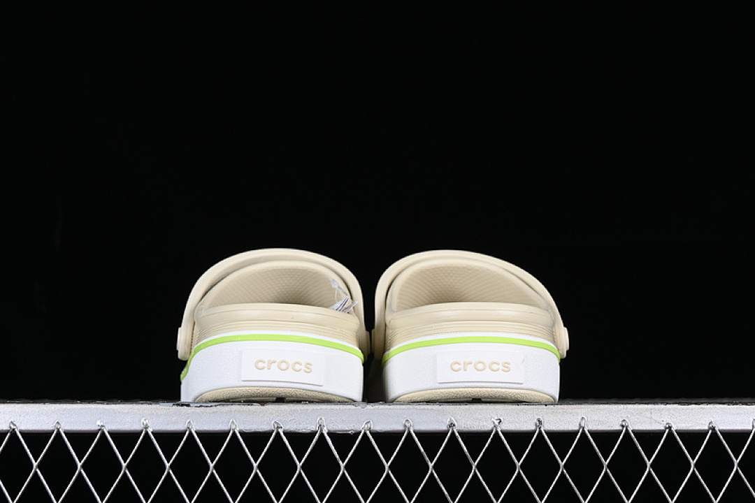 Crocs [CTOCS FLAT HOLE SANDALS BEIGE/WHITE]-[WOMAN:34-39]-[MAN:40-46] - Image 8