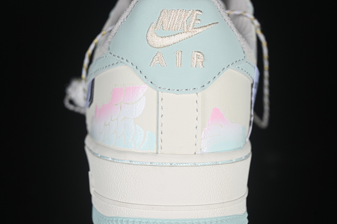 Nike [FB1839-112]-[AIR FORCE 1 07 LOW BAI SUZHEN WHITE/GREEN/BLUE]-[WOMAN:36-39]-[MAN:40-45] - Image 7