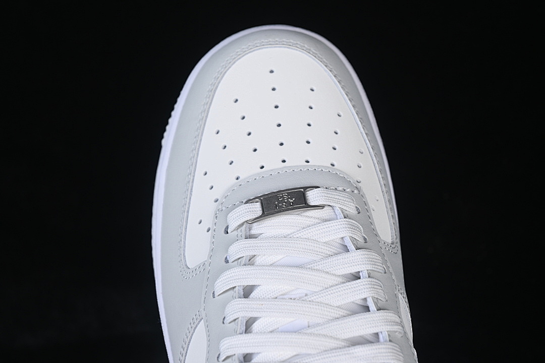 Nike [IB6842-100]-[AIR FORCE 1 07 LOW CASUAL SNEAKERS WHITE/GREY]-[WOMAN:36-39]-[MAN:40-45] - Image 10