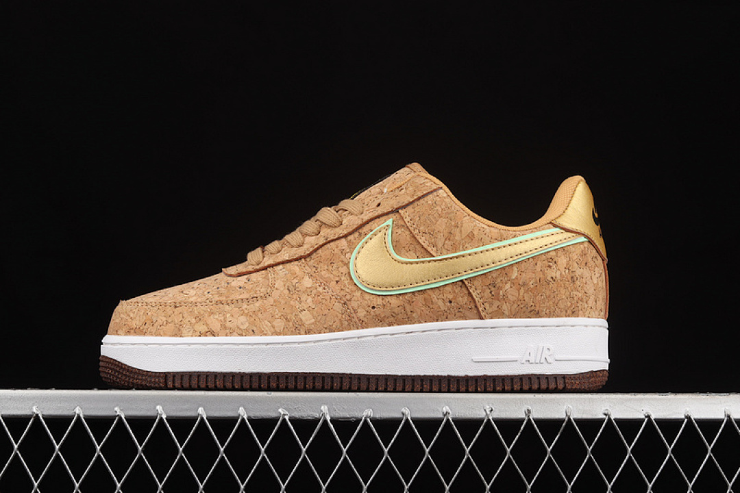 Nike [DJ2536-900]-[AIR FORCE 1 LOW 07 PREMIUM HAPPY PINEAPPLE CORK MULTI-COLOR/FLAX/LIME GLOW/GOLD], photo 1