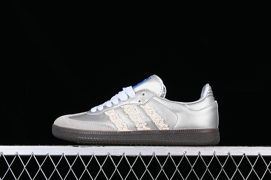 Adidas [B75806]-[ADIDAS SAMBA VEGAN SILVER/BLACK/GREY/WHITE]-[WOMAN:36-39] - Image 3