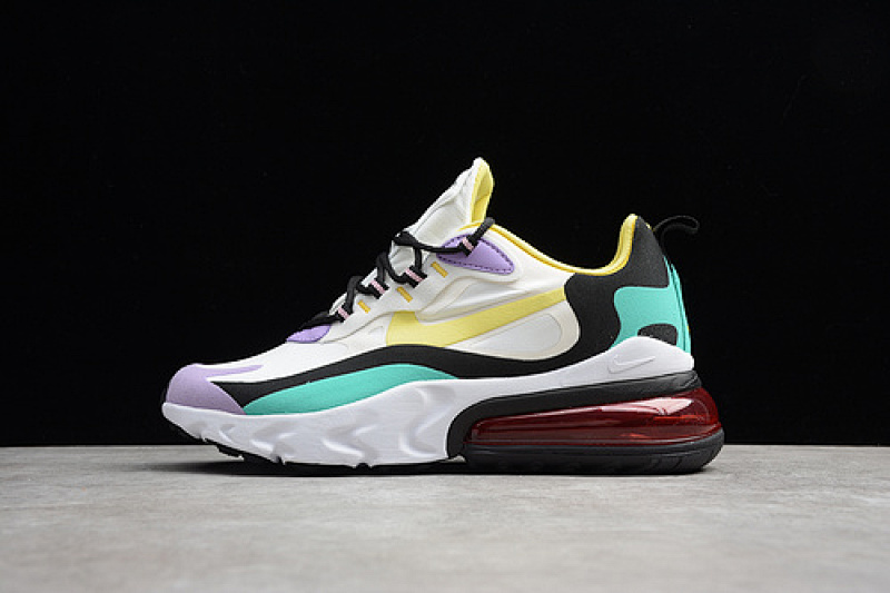 Nike AIR MAX 270 REACT BAUHAUS WHITE/DYNAMIC YELLOW-BLACK-VIOLET · AO4971-101, photo 1