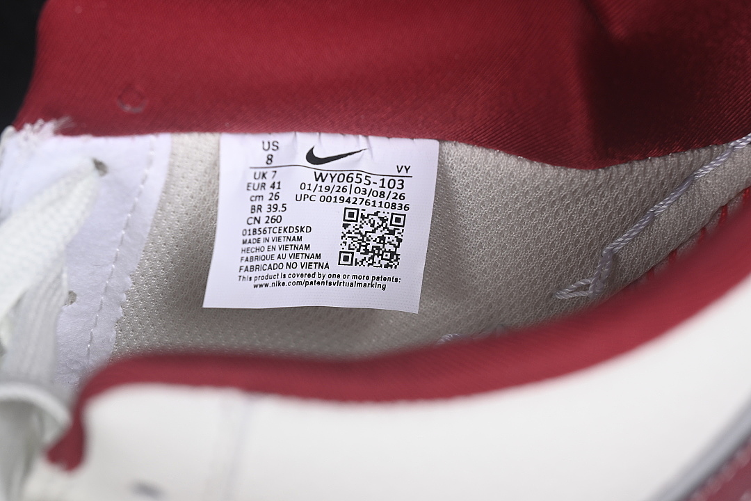Nike [WY0655-103]-[AIR FORCE 1 07 LOW CASUAL SNEAKERS WHITE/RED/WHITE]-[WOMAN:36-39]-[MAN:40-45] - Image 6