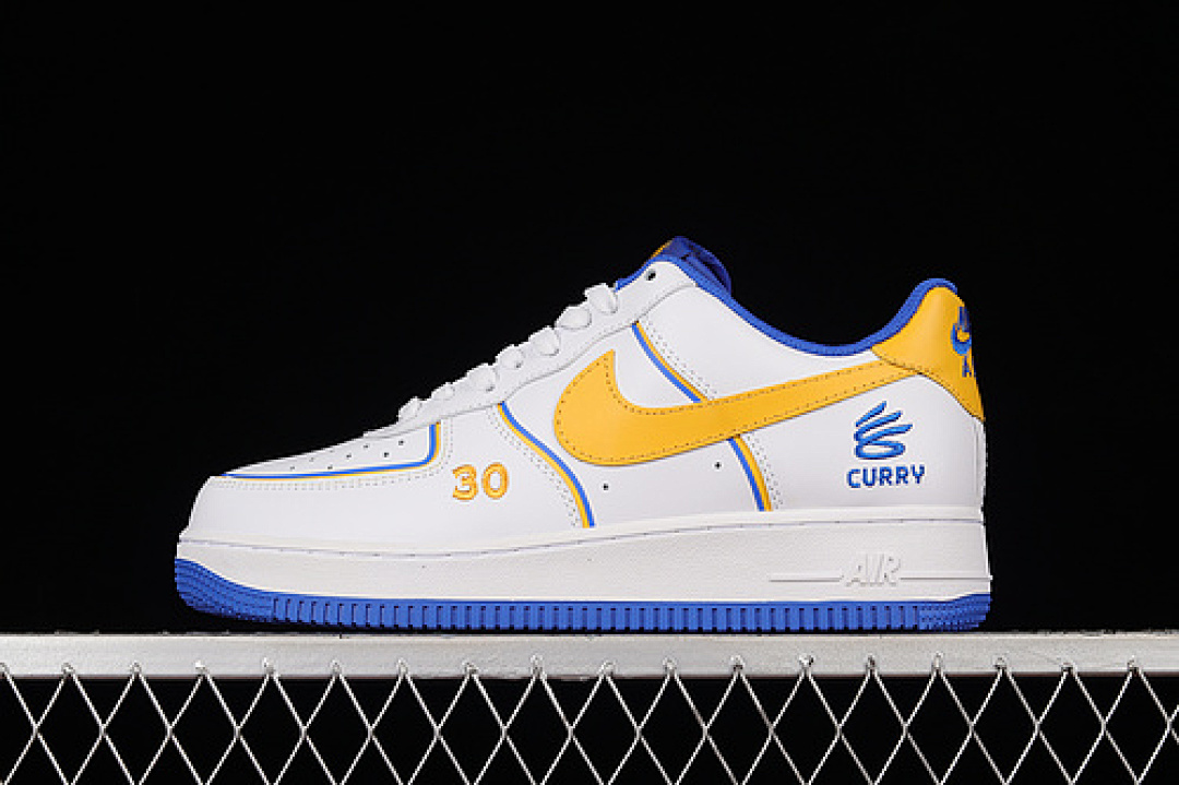 Nike [BS8856-115]-[AIR FORCE 1 07 LOW CURRY CLOUD WHITE/YELLOW/BLUE]-[WOMAN:36-39]-[MAN:40-45], photo 1