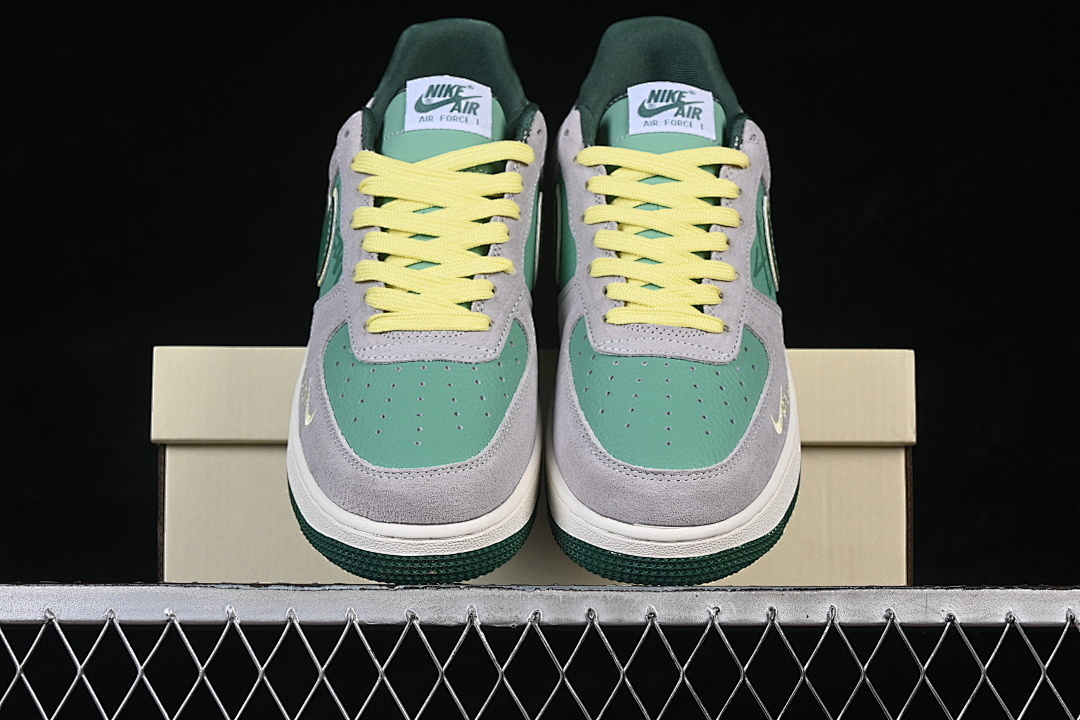 Nike [SS1979-007]-[AIR FORCE 1 07 LOW CASUAL SNEAKERS GREEN/WHITE/GREY]-[WOMAN:36-39]-[MAN:40-45] - Image 12