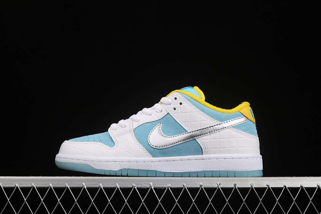 Unbranded [DH7687-400]-[FTC X SB DUNK LOW WHITE/LAGOON PULSE-METALLIC SILVER-SPEED (YELLOW]), photo 1