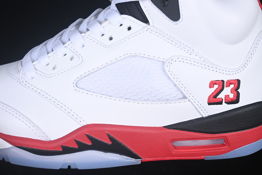 Unbranded [HQ7978-101]-[AIR JORDAN 5 RETRO AJ5 BASKETBALL SHOES WHITE/RED]-[WOMAN:36-39]-[MAN:40-49] - Image 7