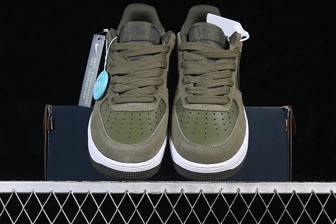 Nike [IB6388-200]-[AIR FORCE 1 07 LOW CASUAL SNEAKERS ARMY GREEN/WHITE]-[WOMAN:36-39]-[MAN:40-45] - Image 12