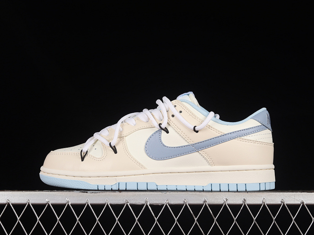 Unbranded [DD1503-123]-[DUNK LOW WHITE/BEIGE/BLUE]-[WOMAN:36-39]-[MAN:40-46], photo 1
