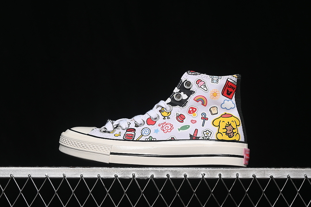 Unbranded [A17696C]-[HELLO KITTY X CASUAL SKATE SHOES WHITE/YELLOW/BEIGE]-[WOMAN:35-39.5]-[MAN:40-44], photo 1