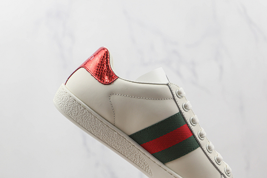 Gucci [GU*CCI ACE EMBROIDERED LOW-TOP SNEAKERS WHITE/GREEN/RED]-[WOMAN:35-39]-[MAN:40-44] - Image 5