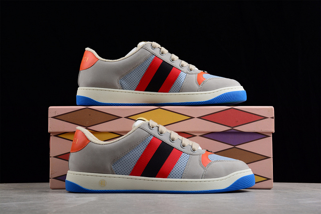 Gucci [GU*CCI ACE EMBROIDERED LOW-TOP GREY/MULTI-COLOR]-[MAN:40-45] - Image 16