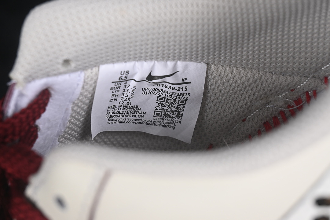Nike [FB1839-521]-[AIR FORCE 1 07 LOW CASUAL SNEAKERS WINE RED/WHITE]-[WOMAN:36-39]-[MAN:40-45] - Image 5