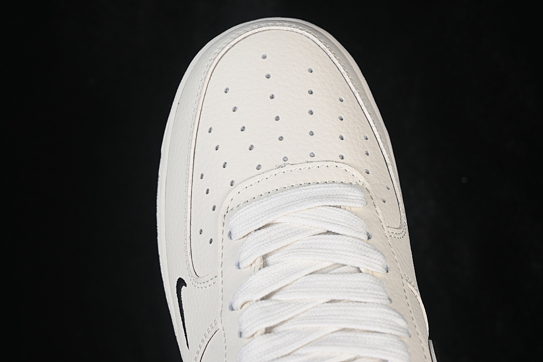 Nike [DW8806-001]-[AIR FORCE 1 07 LOW CASUAL SNEAKERS BEIGE/BLACK/BEIGE]-[WOMAN:36-39.5]-[MAN:40-45] - Image 10