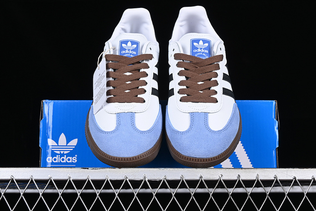Adidas [GP8366]-[ADIDAS SAMBA VEGAN WHITE/BLACK/BLUE]-[WOMAN:35-39]-[MAN:40-45] - Image 13