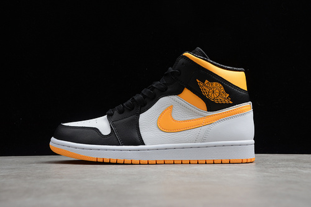 Jordan AIR Jordan 1 MID WHITE/LASER ORANGE-BLACK · CV5276-107, photo 1