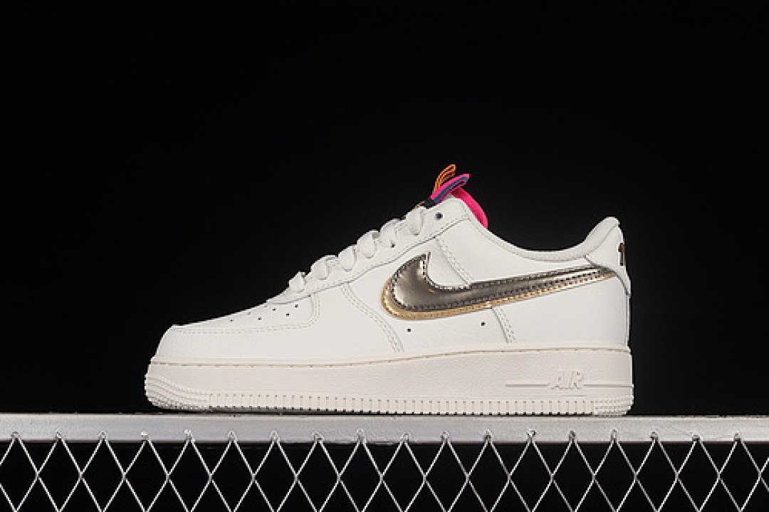 Nike [DH9595-001]-[AIR FORCE 1 07 LOW WHITE/METALLIC/PINK]-[WOMAN:35.5-39]-[MAN:40-45], photo 1