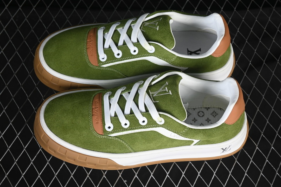 Louis Vuitton [LOUIS VUITTON SKATE SNEAKER CLASSIC 2025SS GREEN/WHITE]-[MAN:39-45] - Image 11