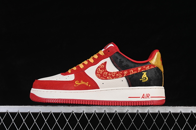 Nike Nike AIR FORCE 1 07 LOW WHITE/RED/BLACK/GOLD · DF0188-133, photo 1
