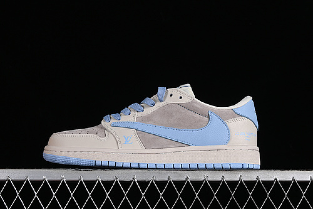 Jordan TRAVIS SCOTT X FRAGMENT DESIGN AIR Jordan 1 LOW OG SP L*V GREY/BLUE · LX1988-101, photo 1