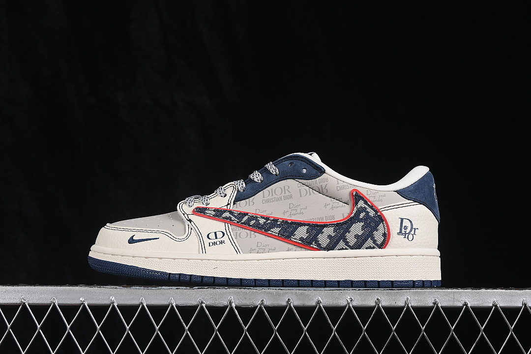 Jordan AIR Jordan 1 LOW AJ1 CASUAL SNEAKERS GREY/BLUE/WHITE · XD1979-006, photo 1